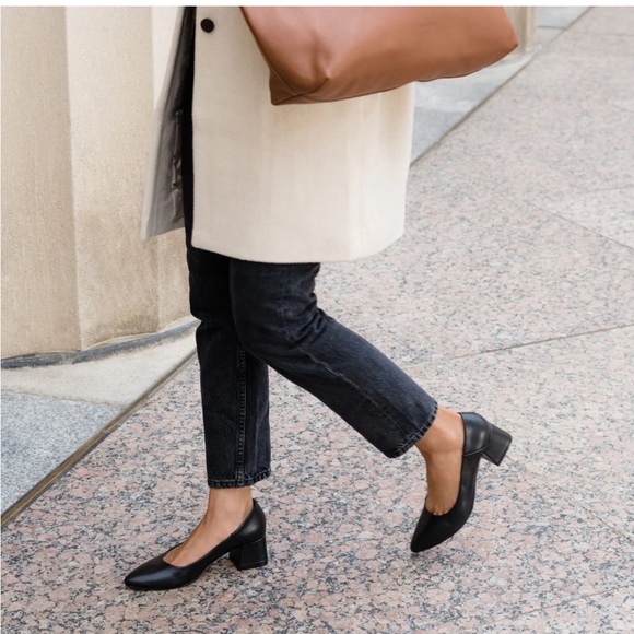 Nisolo NWT Fiorela Go-To Mid Heel Black - Picture 2 of 9